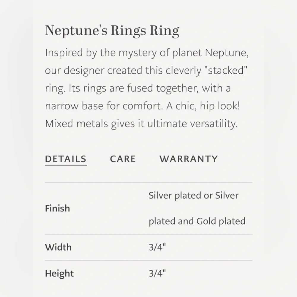 Brighton Neptune's Rings Ring Woman’s Silver/Gold Plated Size: 9 (J72) - Picture 4 of 8